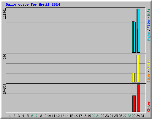 Daily usage for April 2024